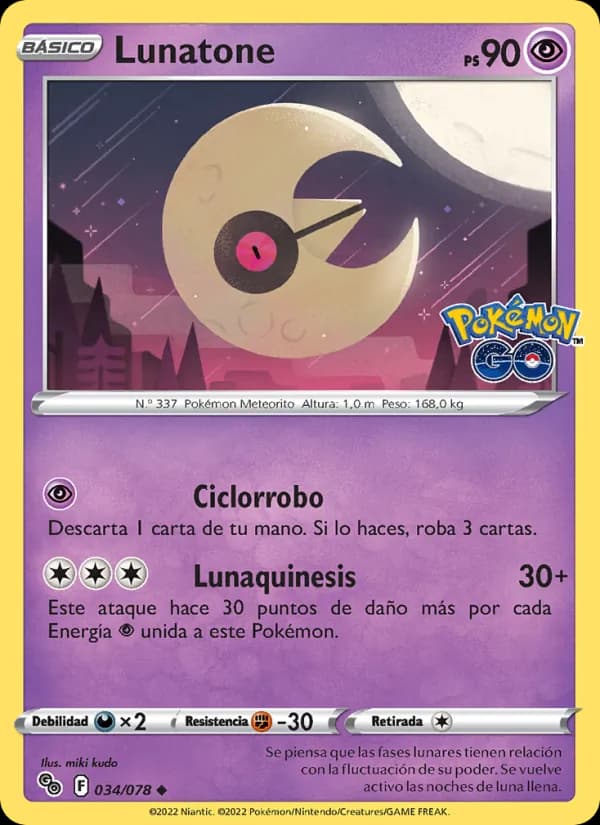 Lunatone card in Spanish