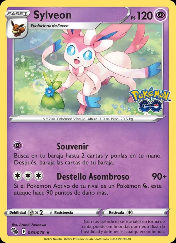 Sylveon card in Spanish