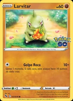 Larvitar card in Spanish