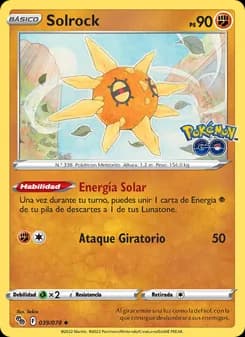Solrock card in Spanish