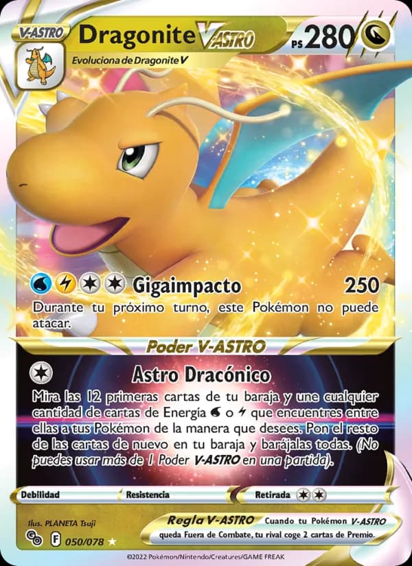 Dragonite V-ASTRO card in Spanish