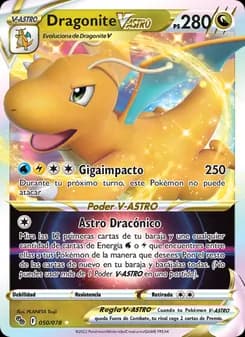 Dragonite V-ASTRO card in Spanish