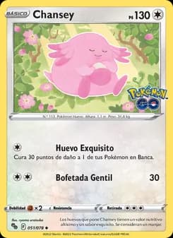 Chansey card in Spanish