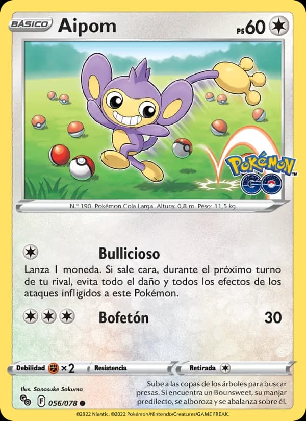 Aipom card in Spanish