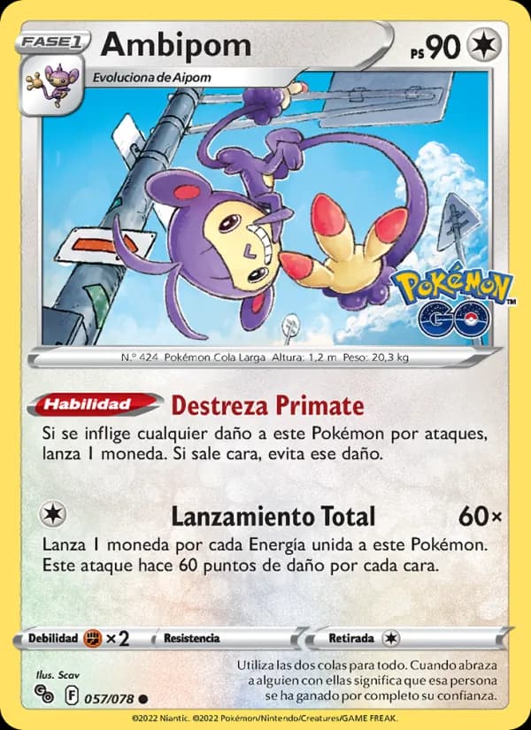 Ambipom card in Spanish