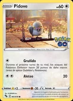 Pidove card in Spanish