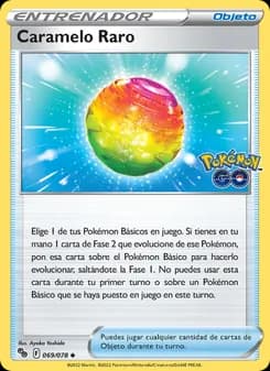 Caramelo Raro card in Spanish