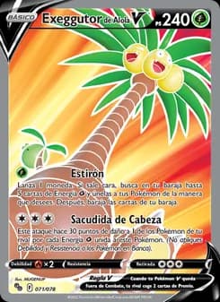 Exeggutor de Alola V card in Spanish
