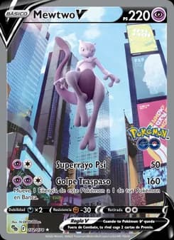Mewtwo V card in Spanish