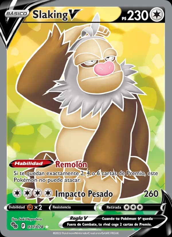 Slaking V card in Spanish