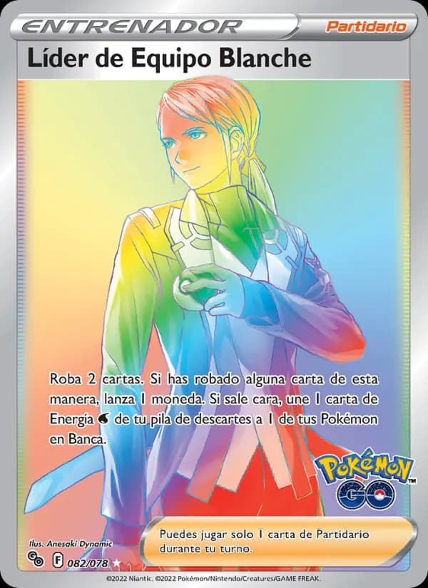 Líder de Equipo Blanche card in Spanish