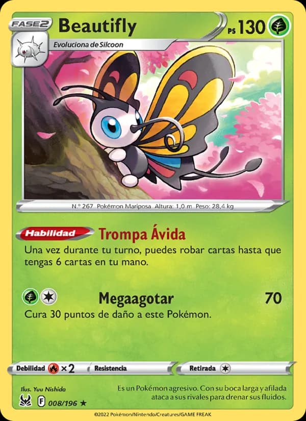 Beautifly card in Spanish