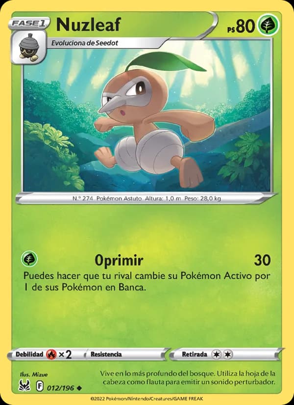 Nuzleaf card in Spanish