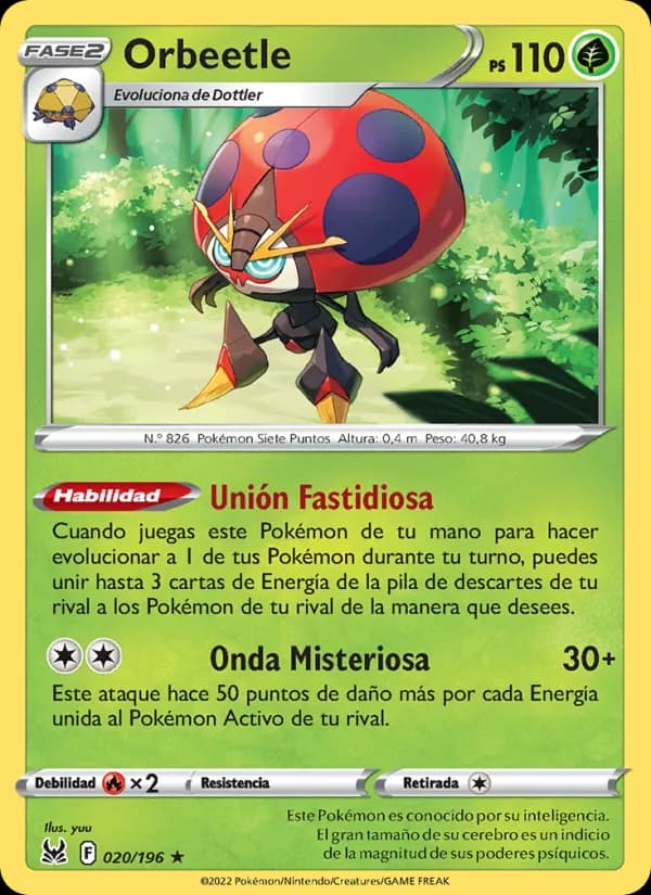 Orbeetle card in Spanish