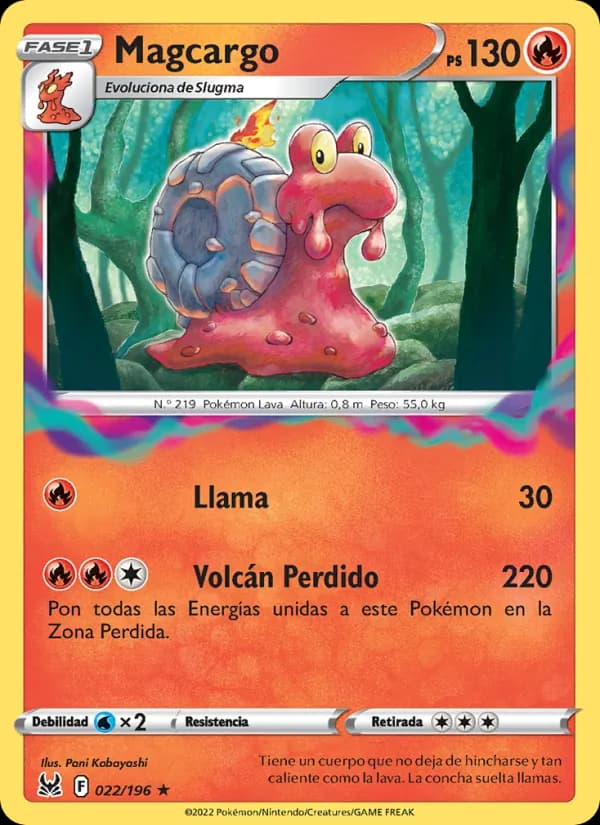 Magcargo card in Spanish