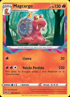 Magcargo card in Spanish