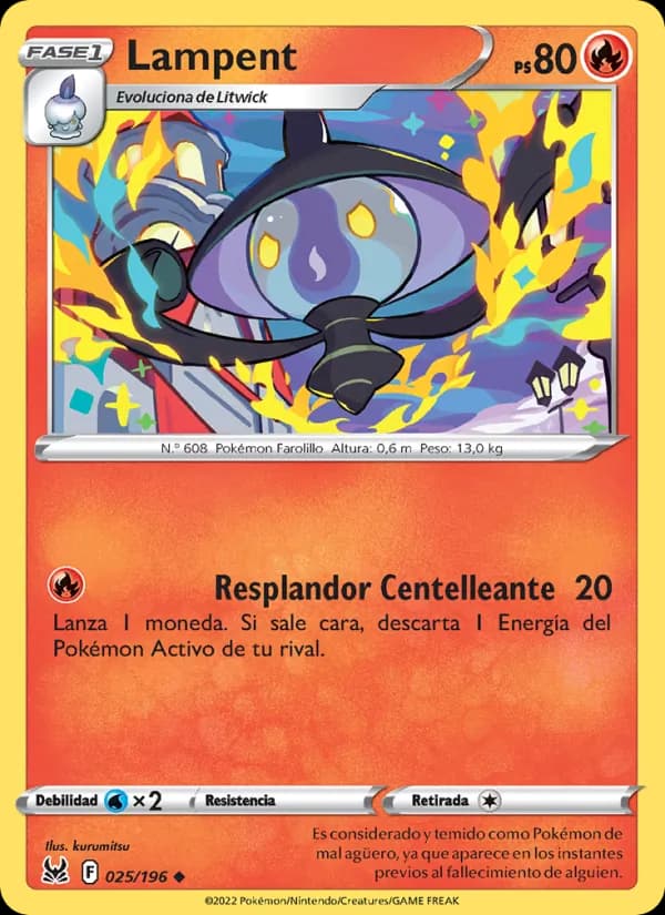 Lampent card in Spanish