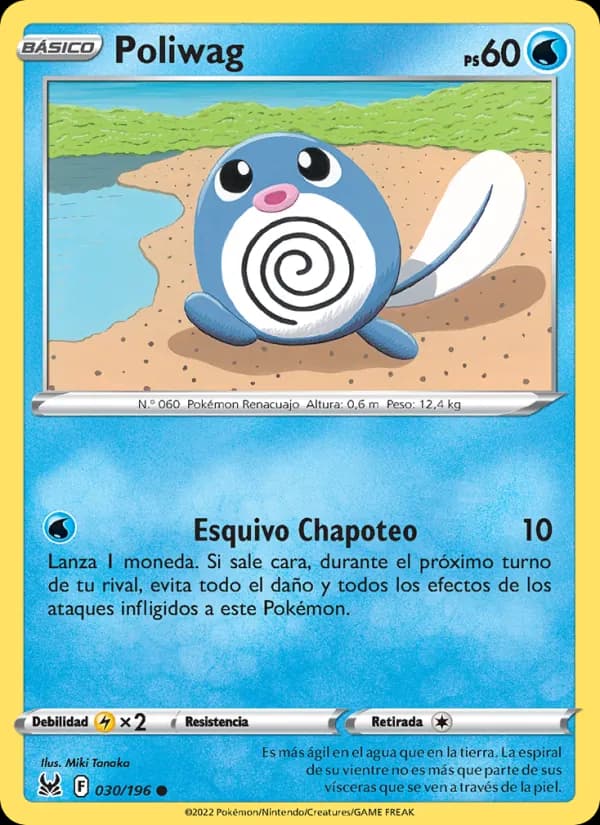 Poliwag card in Spanish