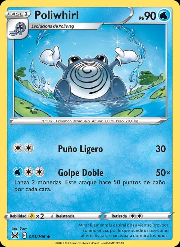 Poliwhirl card in Spanish