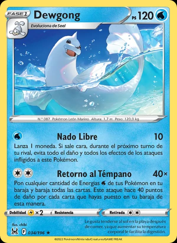 Dewgong card in Spanish