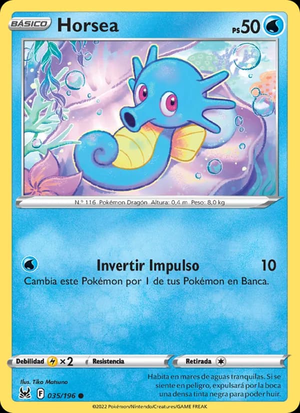 Horsea card in Spanish
