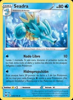 Seadra card in Spanish