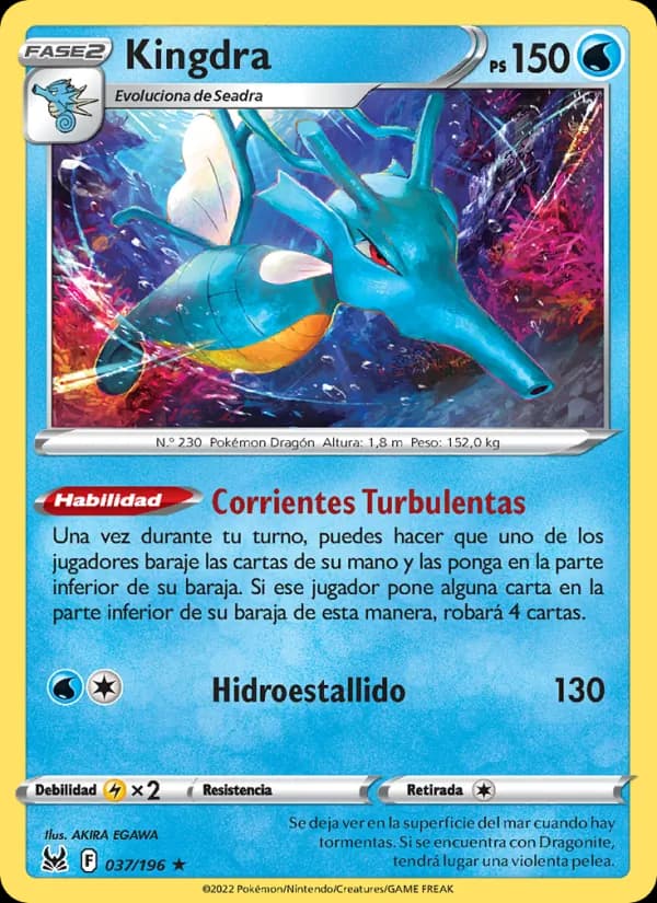 Kingdra card in Spanish