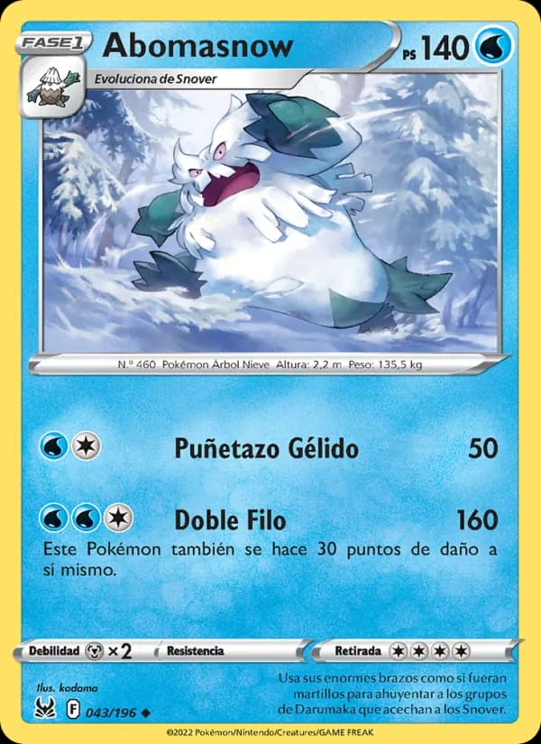Abomasnow card in Spanish