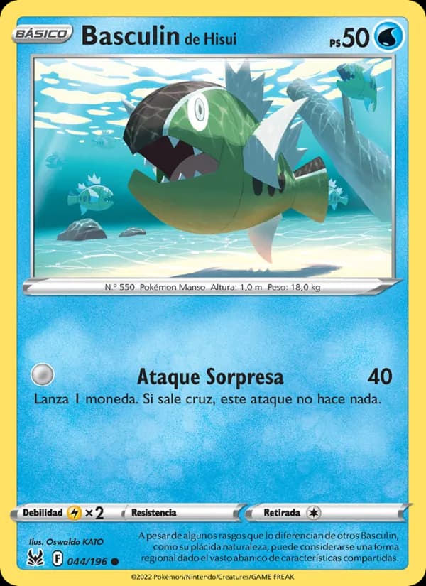 Basculin de Hisui card in Spanish