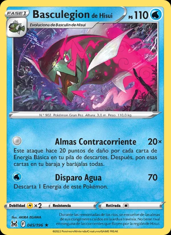 Basculegion de Hisui card in Spanish