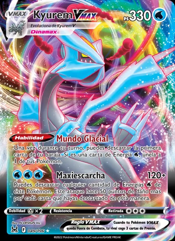 Kyurem VMAX card in Spanish
