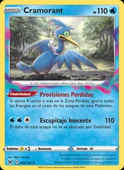 Cramorant card in Spanish