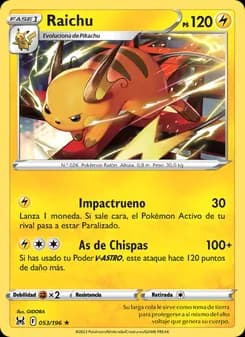 Raichu card in Spanish