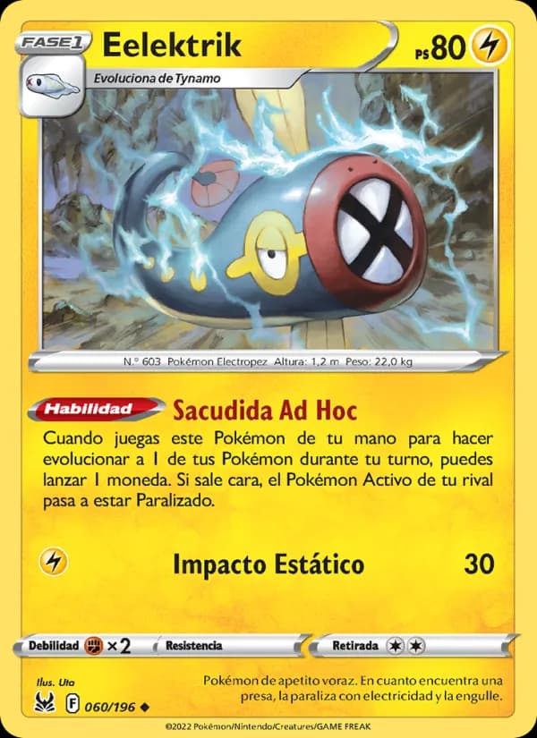 Eelektrik card in Spanish
