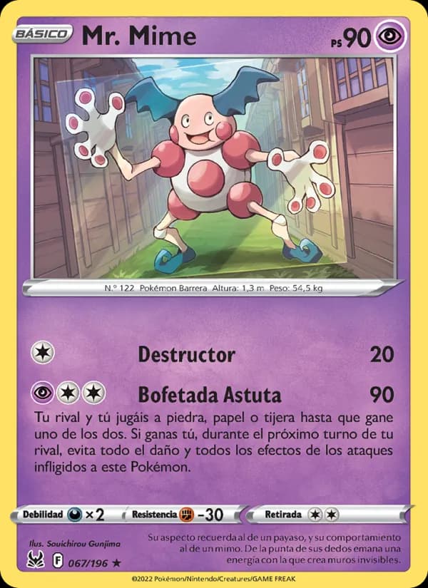 Mr. Mime card in Spanish