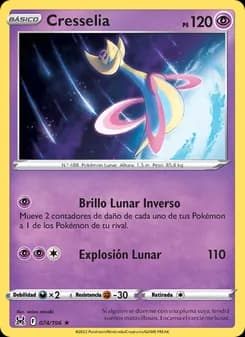 Cresselia card in Spanish