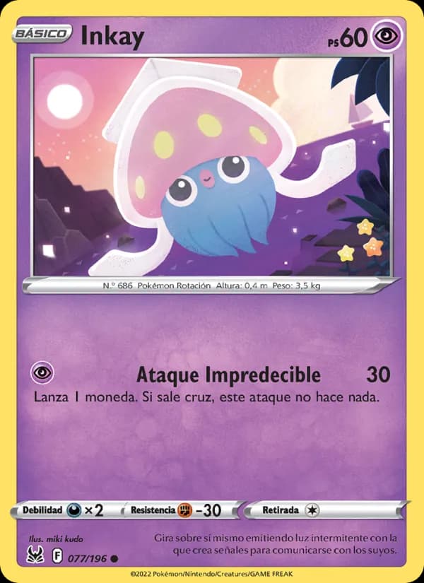 Inkay card in Spanish