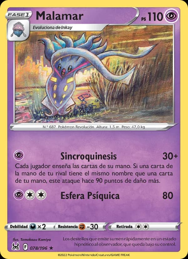 Malamar card in Spanish