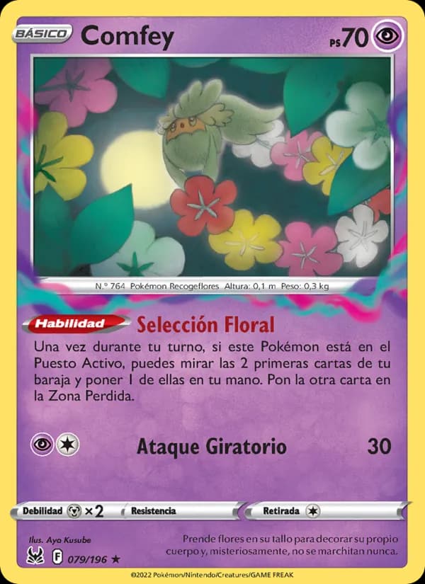 Comfey card in Spanish