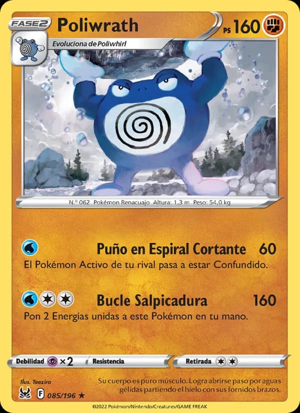 Poliwrath card in Spanish