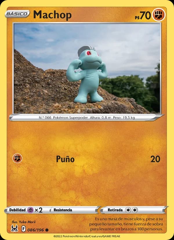 Machop card in Spanish