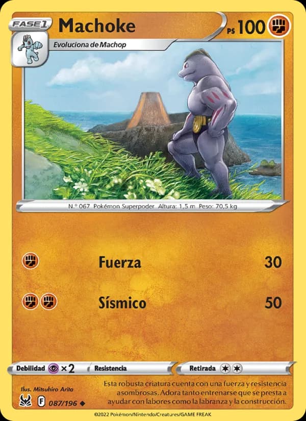 Machoke card in Spanish
