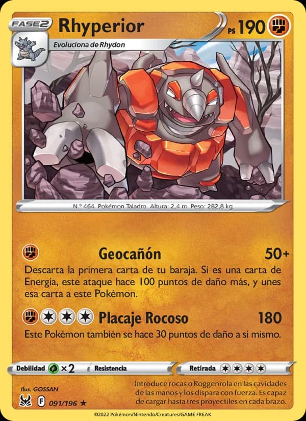 Rhyperior card in Spanish