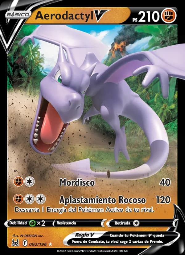 Aerodactyl V card in Spanish