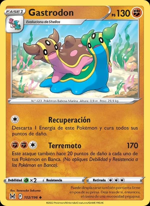 Gastrodon card in Spanish