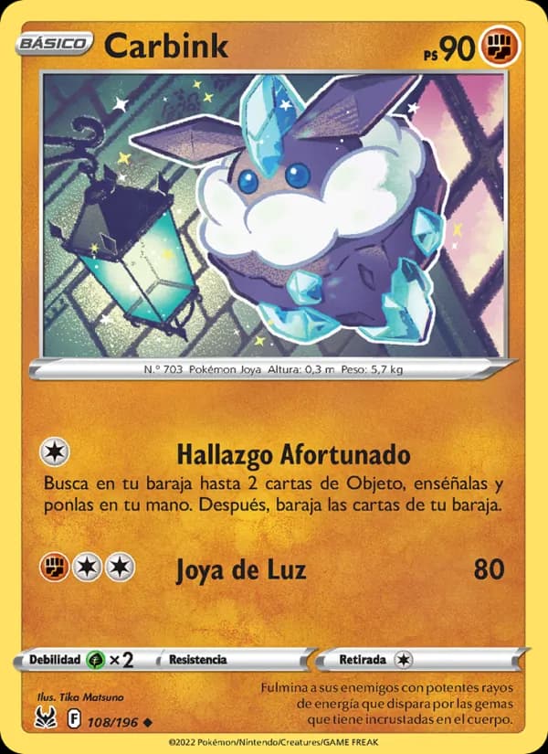 Carbink card in Spanish