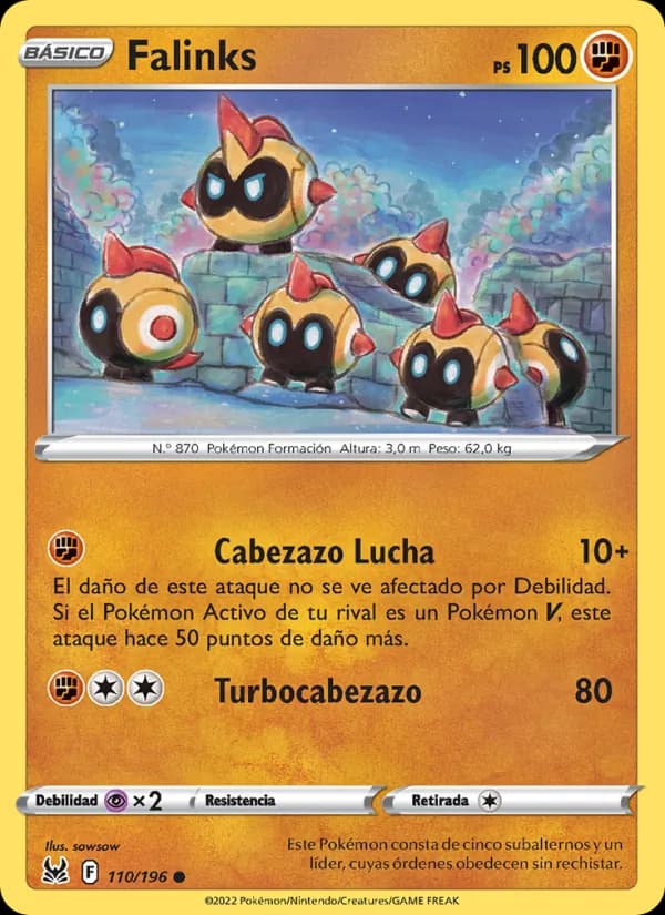Falinks card in Spanish