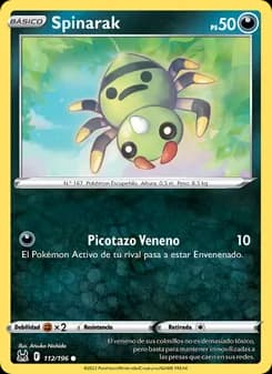 Spinarak card in Spanish