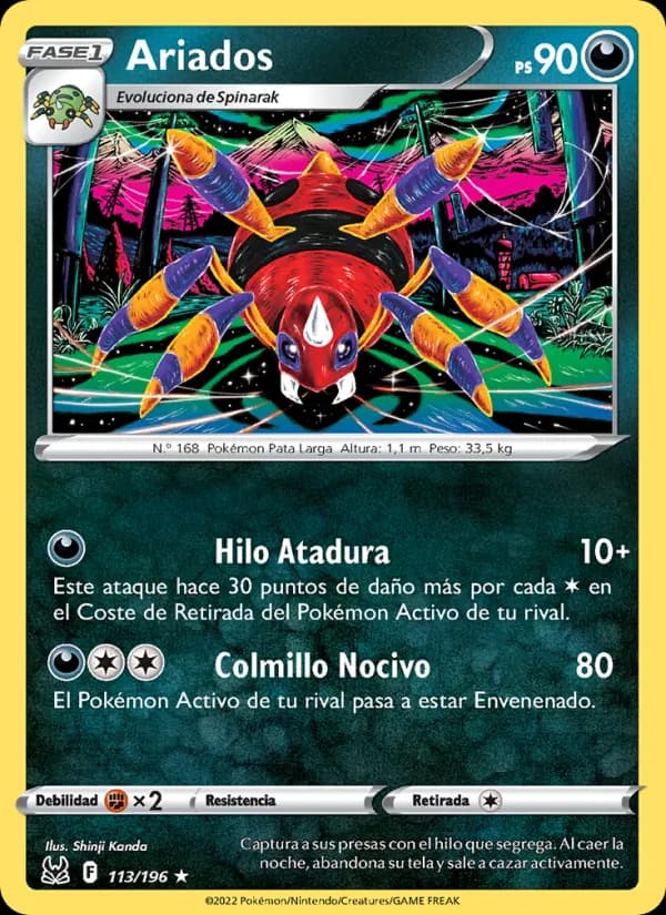 Ariados card in Spanish