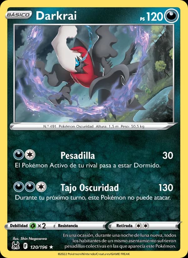 Darkrai card in Spanish